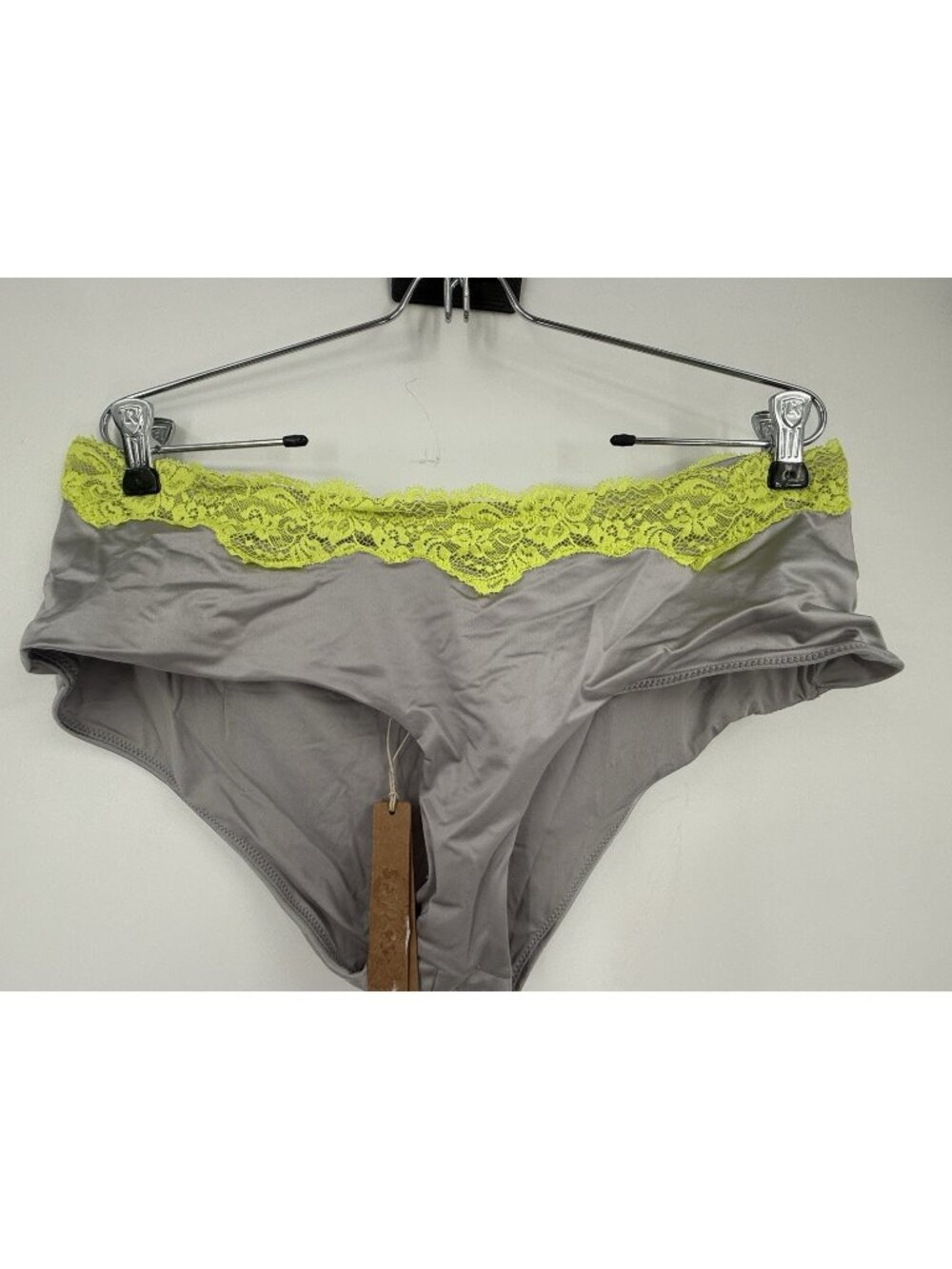 Skims Lacy Swim Boyshort Bikini Bottom Chrome & Yellow Size XL